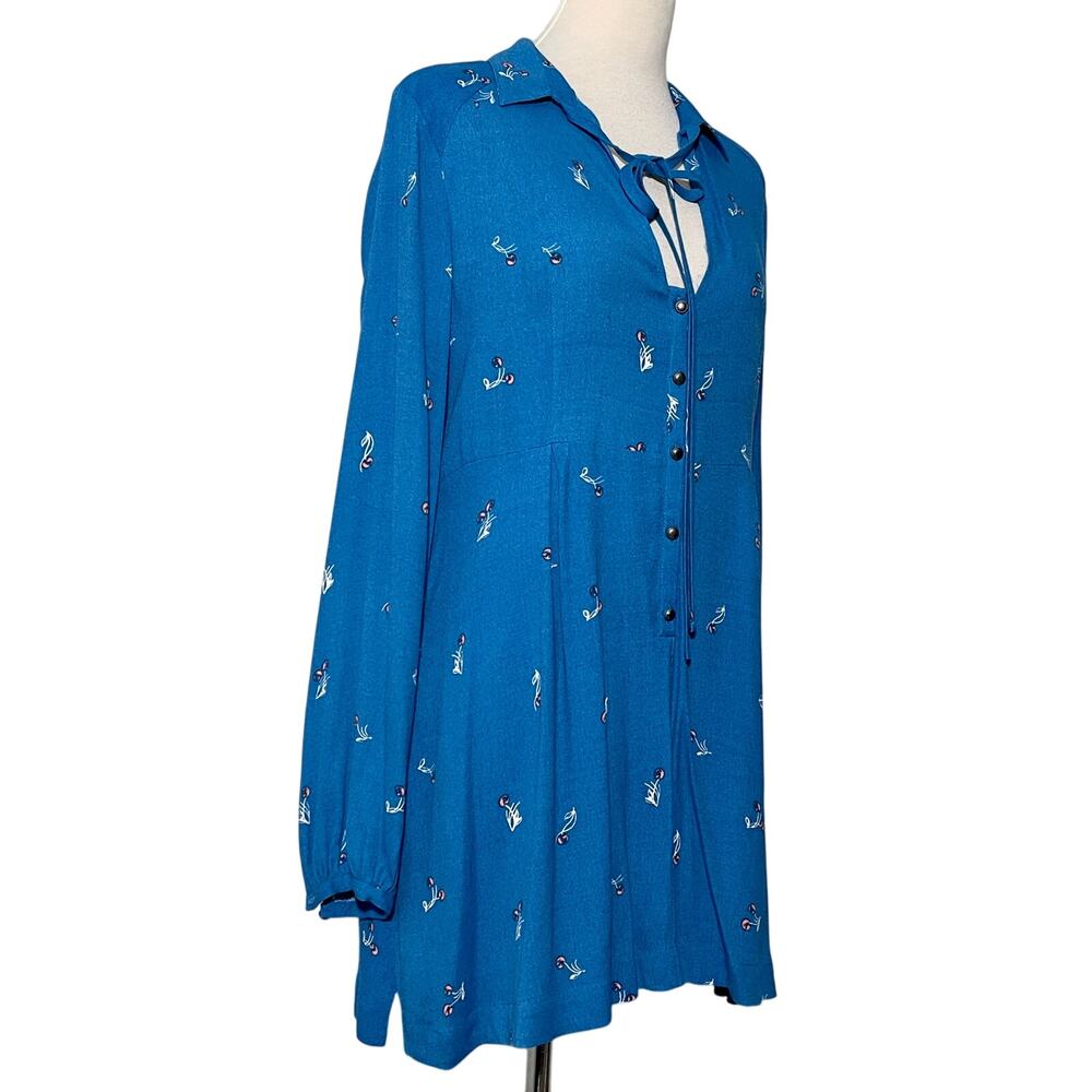 Free People SZ S Blue Tunic Dress - Picture 6 of 8